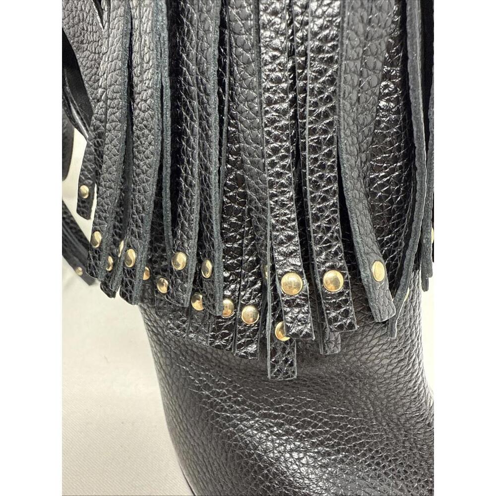 New Burberry Leather Fringe Peep Toe Bootie Size 40 US 9.5 - Picture 14 of 16